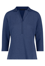 Load image into Gallery viewer, Blue Basic Textured T-Shirt
