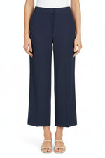 Load image into Gallery viewer, Navy Cropped Wide Leg Trousers
