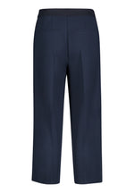 Load image into Gallery viewer, Navy Cropped Wide Leg Trousers
