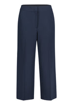 Load image into Gallery viewer, Navy Cropped Wide Leg Trousers
