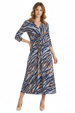 Load image into Gallery viewer, Blue Animal Print Dress
