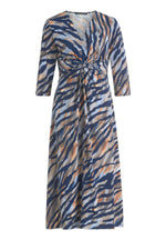 Load image into Gallery viewer, Blue Animal Print Dress
