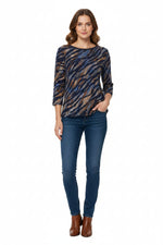 Load image into Gallery viewer, Blue Animal Print Sweatshirt

