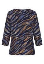 Load image into Gallery viewer, Blue Animal Print Sweatshirt
