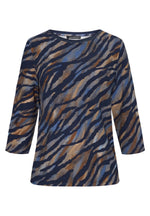 Load image into Gallery viewer, Blue Animal Print Sweatshirt
