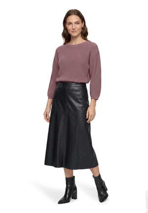 Black Faux Leather Skirt