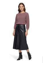 Load image into Gallery viewer, Black Faux Leather Skirt
