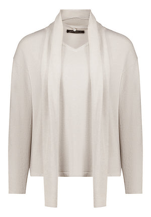 Sand Shimmer Scarf Neck Jumper