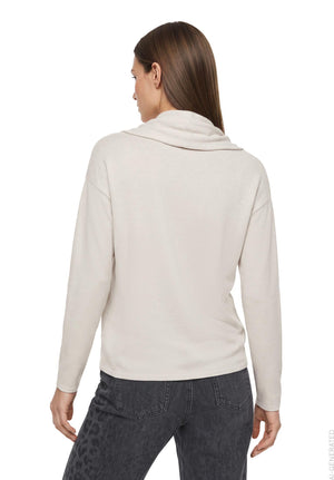 Sand Shimmer Scarf Neck Jumper