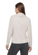 Load image into Gallery viewer, Sand Shimmer Scarf Neck Jumper
