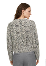 Load image into Gallery viewer, Grey Animal Print Knitted Jacket
