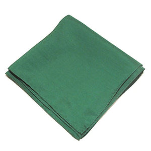 Van Buck Plain Silk Pocket Square Green
