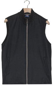 Navy Padded Flannel Gilet