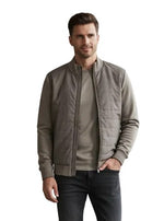 Load image into Gallery viewer, Silver Suede Front Zip Cardigan
