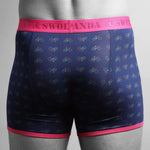 Load image into Gallery viewer, Swole Panda Bicycle Bamboo Boxers Pink
