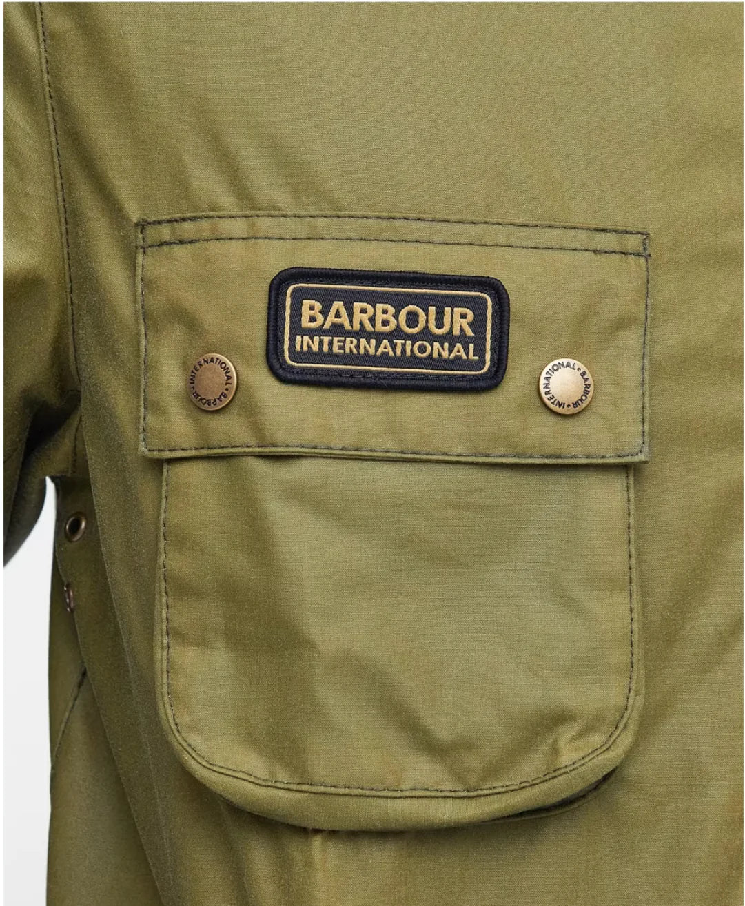 Barbour International Sefton Wax Jacket Olive