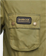 Load image into Gallery viewer, Barbour International Sefton Wax Jacket Olive
