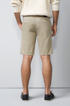 Beige Move Stretch Twill Shorts