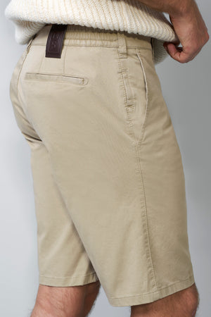 Beige Move Stretch Twill Shorts