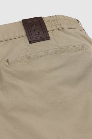 Beige Move Stretch Twill Shorts