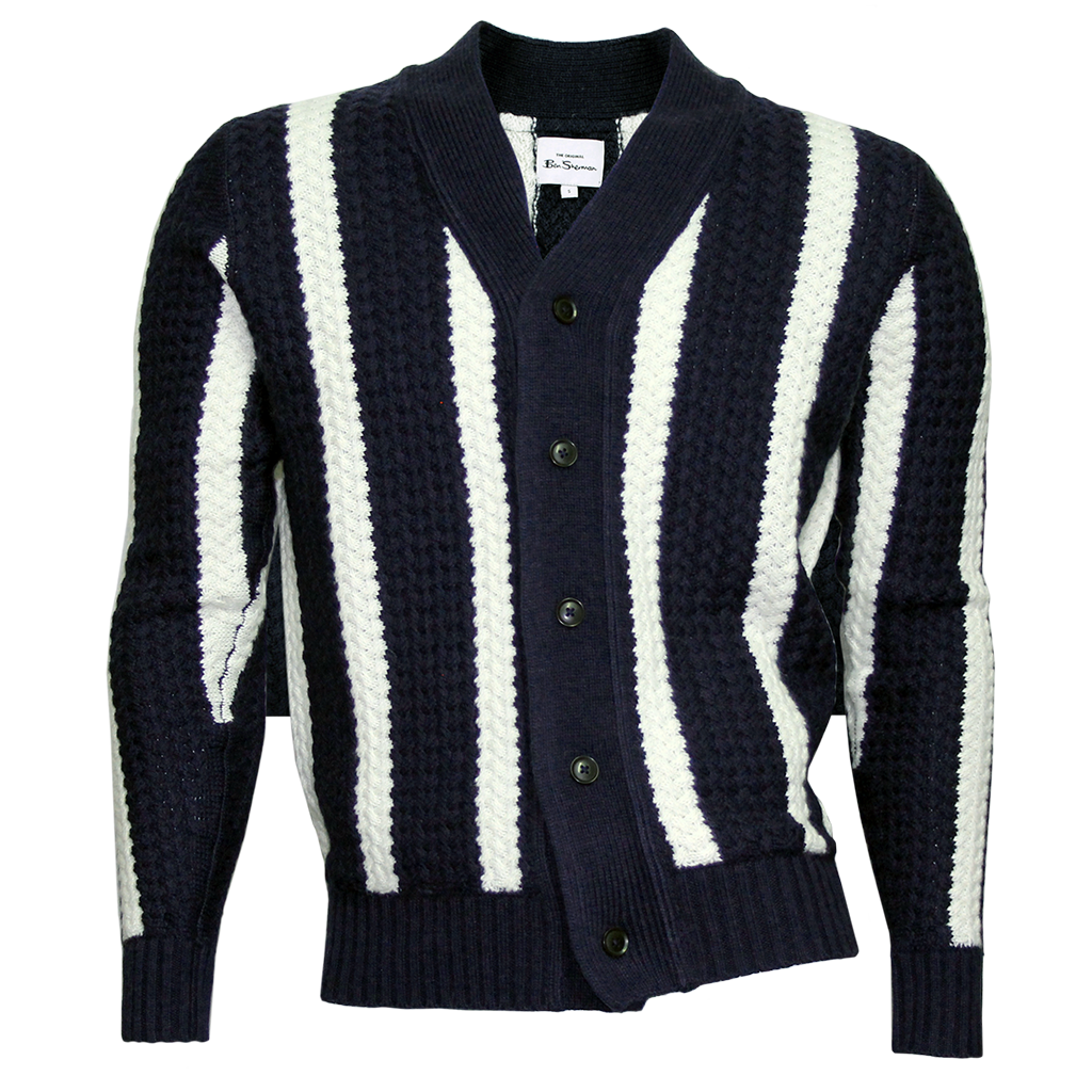 Ben Sherman Navy Striped Cardigan