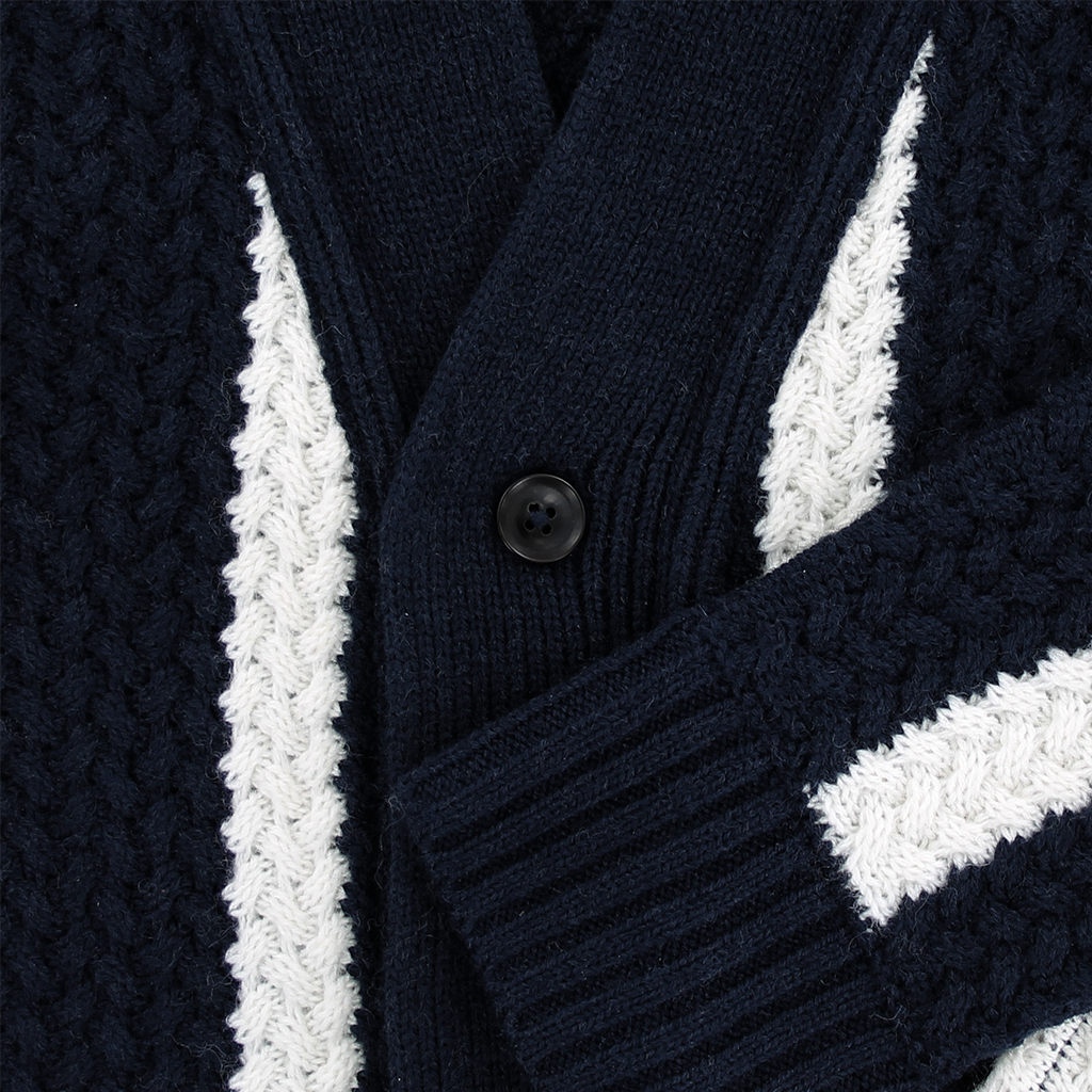 Ben Sherman Navy Striped Cardigan