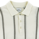 Load image into Gallery viewer, Ben Sherman Jacquard Stripe Knitted Polo Ivory
