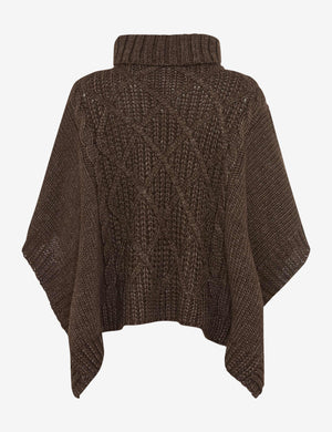Brown Knitted Cape