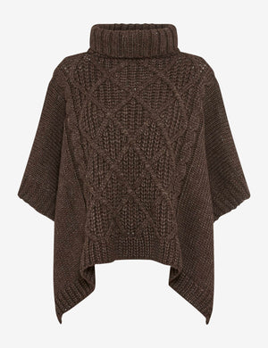 Brown Knitted Cape