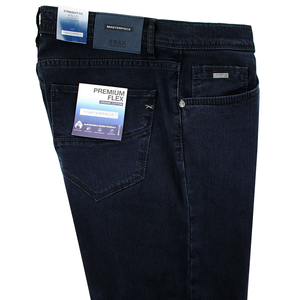 Brax Navy Five Pocket Cadiz Denim Jeans Long Leg