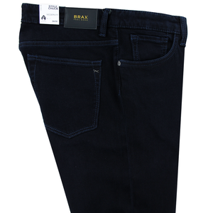 Brax Navy Five Pocket Premium Dinner Denim Short Leg