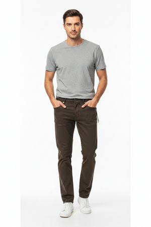 Chocolate Five Pocket Chinos