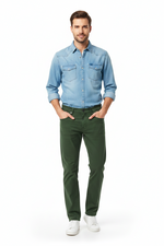 Load image into Gallery viewer, Olive Five Pocket Chinos
