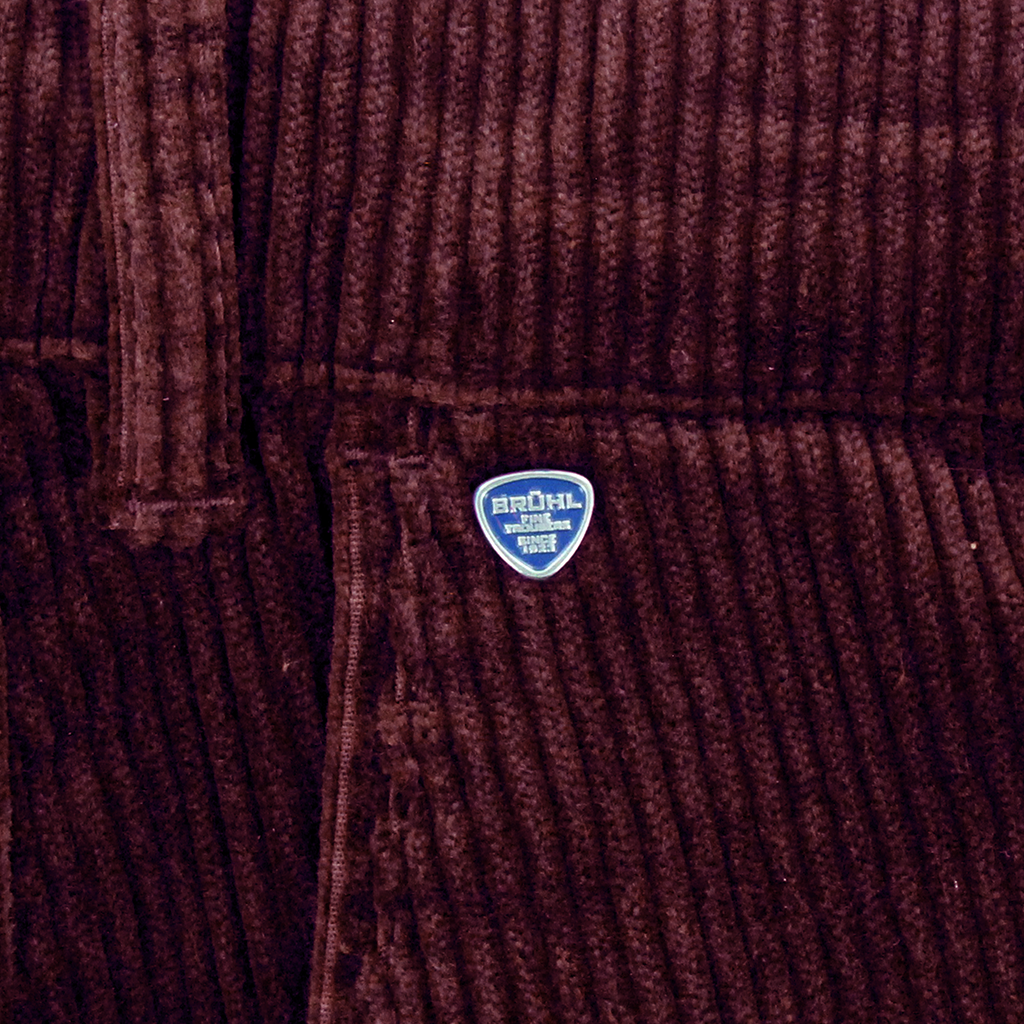 Bruhl Parma Stretch Cotton Corduroy Wine Trouser Regular Leg