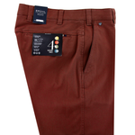 Load image into Gallery viewer, Bruhl Four Seasons Pima Cotton Trouser Brick Red Short Leg
