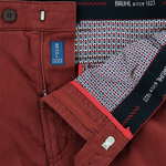 Load image into Gallery viewer, Bruhl Four Seasons Pima Cotton Trouser Brick Red Short Leg
