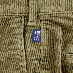 Beige Corduroy Trousers Regular Leg