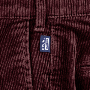 Burgundy Corduroy Trousers Regular Leg