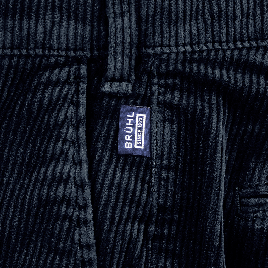Navy Corduroy Trousers Regular Leg