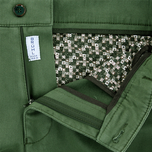 Green Elasticated Waist Leeds Chinos