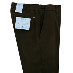 Chocolate Elasticated Waist Leeds Chinos