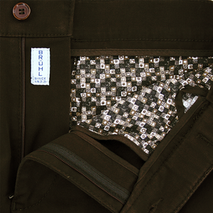 Chocolate Elasticated Waist Leeds Chinos