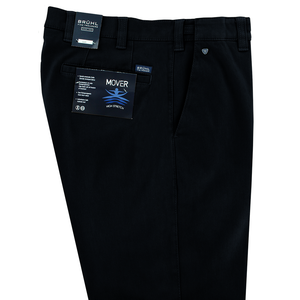 Bruhl Leeds Giza Cotton Navy Trouser Long Leg