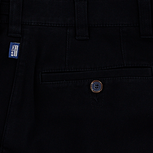 Bruhl Leeds Giza Cotton Navy Trouser Short Leg