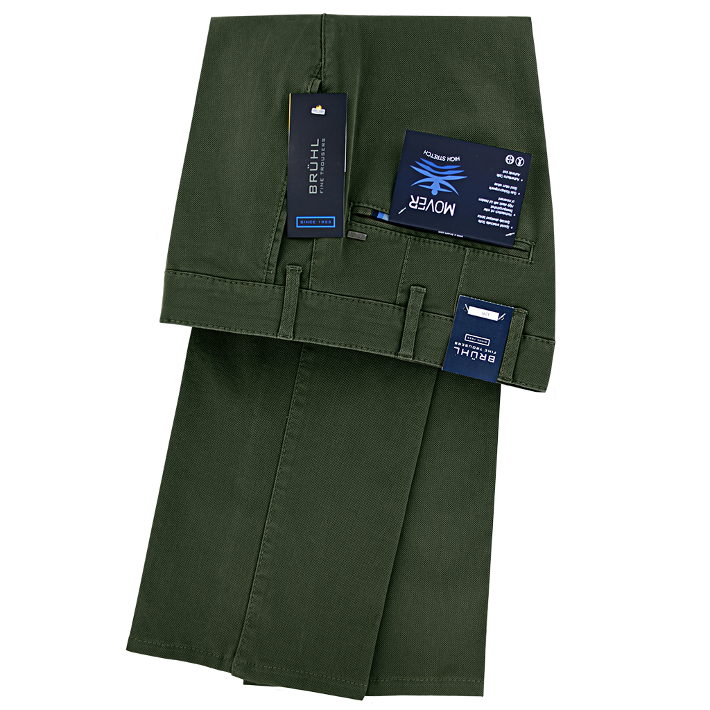 Olive Stretch Trouser Regular Leg