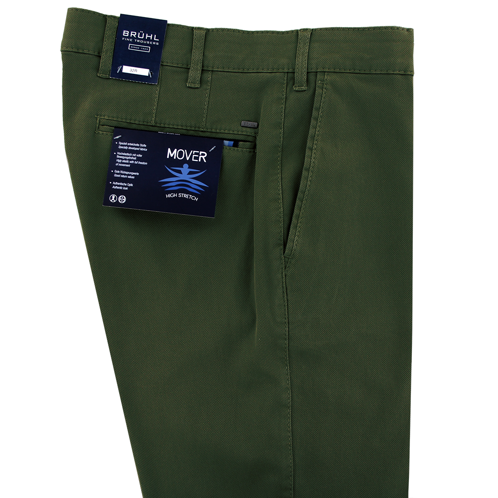 Olive Stretch Trouser Regular Leg