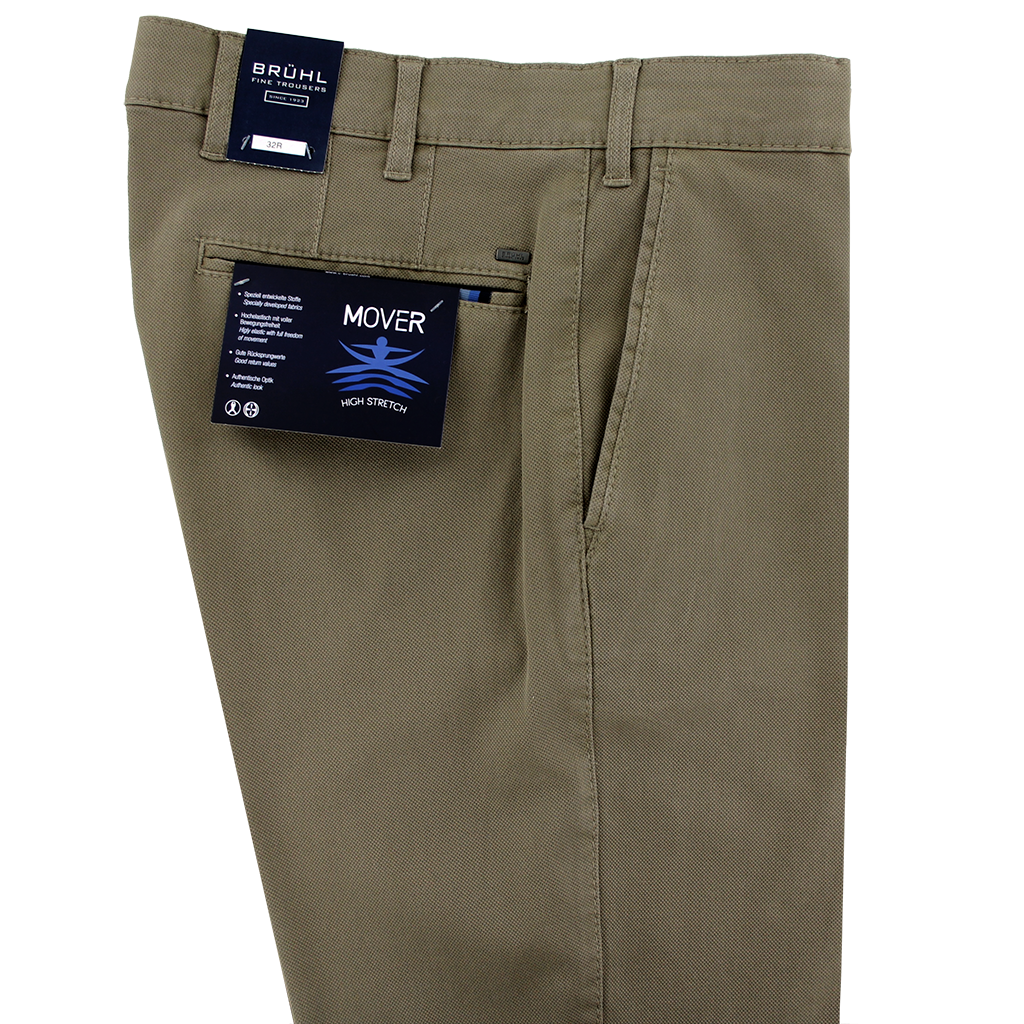 Taupe Stretch Trouser Regular Leg
