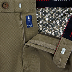 Taupe Stretch Trouser Regular Leg