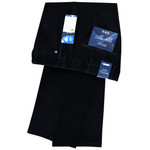 Load image into Gallery viewer, Bruhl Venice Textured Cotton Navy Trouser Regular Leg
