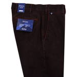 Load image into Gallery viewer, Bruhl Venice Textured Cotton Red Trouser Regular Leg
